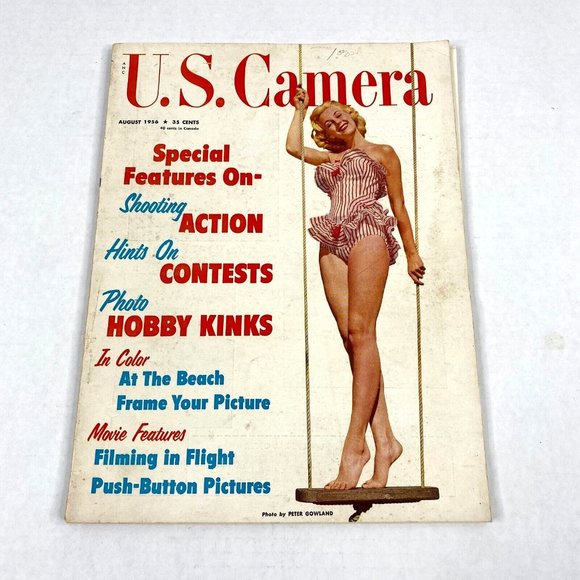 American Vintage Other - Vintage U.S. Camera Magazine August 1956 Betty Hanson Swing Swimsuit Pin-Up
